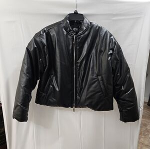 Boohoo Sleek Black Leather Jacket